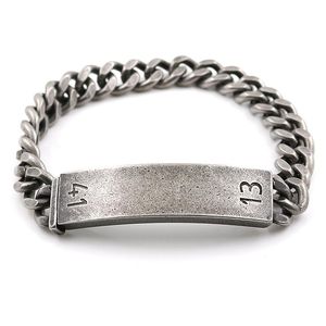 Bangle Men Antique Link & Chain Bracelets Bangles Stainless Steel Punk Style Faceted Desgin Mela Mens JewelryBangle BangleBangle