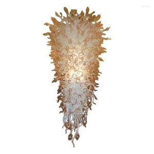 Chandeliers Luxury Color Shade Lamps For Living Room Big Size Murano Light Fixtures Art Deco Hand Blown Glass Lighting Project