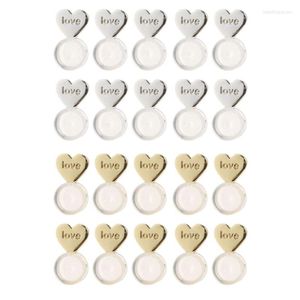 Stud Earrings 20Pcs Heart Love Magic Earring Lifters Lifts Backs Adjustable Hypoallergenic Nuts Ear Lobe Support J60E