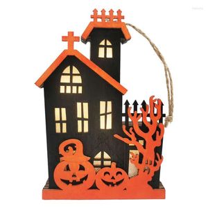 Decorazioni per feste Decorazioni illuminanti di Halloween Zucca raccapricciante Decorazione per appendere l'albero della fattoria Casa stregata per porta a muro