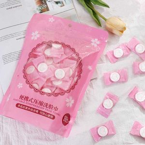 Hotel Restaurent Amenity 100Pcs/Bag Practical Mini Compressed Towels Thickened Capsules Towels Disposable Makeup Remover Towel Face Wipes Wiping J230311