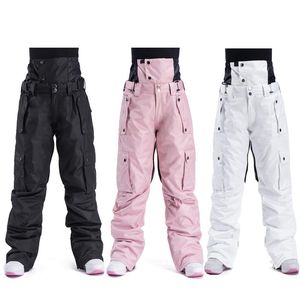 Spodnie narciarskie Wysokiej jakości narciarskie mężczyźni kobiety Windproof Waterproof ciepłe pary spodnie śnieżne Zimowe snowboard ochrona talii