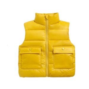 Waistcoat Kids Autumn Boys Girls Down Vest Children Baby Pocket Outerwear Thick Warm Jackets Outdoors Sports Clothing 28 Years 230311