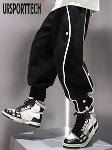 Calça masculina cargo homens calças hip hop jogadoras adolescentes bolsos de meninos bolsos casuais techwear harém streetwear calças 230311