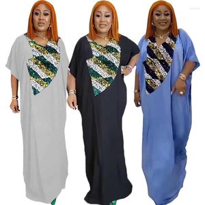 Vestidos de maxi africanos de roupas étnicas para mulheres Vestido comprido 2023 lantejoulas moda mulher muçulmana abaya dres África