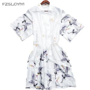 Frauen Nachtwäsche Fzslcyiyi Frühlings- und Sommersimulation Bademantel Hauskleidung für Damen Morgenkleid Brautkleider Brautjungfer Rayon Robe