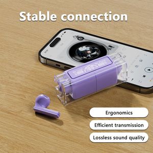Kulaklıklar BT5.0 Bluetooth kulaklık dijital ekran Business Macaron Mavi Diş Kulaklık Stereo TWS Kablosuz Kulaklıklar Kulaklık Çalışan Bas Ses Oyun Kulaklıkları