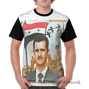 メンズTシャツ面白いグラフィックプリントTシャツメンズトップスティーはまだ立っています-Syria al Assad Women TシャツショートチャイルドスリーブカジュアルTシャツ