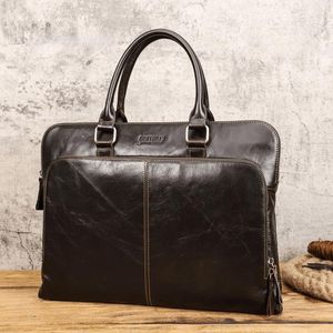 Le valigette sono adatte per borsa per laptop da 16 pollici e pelle bovina Business Design di valigetta in vera pelle di lusso Designer da uomo di alta qualità