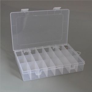 24 Slots Transparent Color Jewelry Box Storage Box Plastic Box Transparent Arrangement Storage Box 1224047