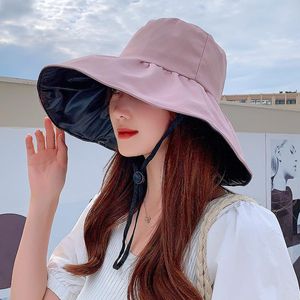 Beanies Beanie/Skull Caps 2023 Women's Sunscreen Hat Korean Tide Shade Beach Fisherman Outdoor UV Protection Vinyl Sun Foldable