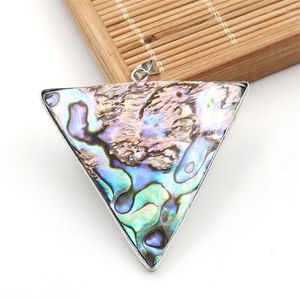 Pendant Necklaces DoreenBeads Abalone Shell Pendants Zinc Alloy(Lead Nickel Safe) Silver Color Geometric Round Oval Multicolor DIY Jewelry