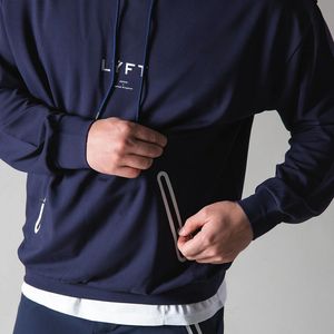 Herrtröjor tröjor faller vinter män s casual hoodie säsong zip ficka bomull gym sweatshirt fitness träning sportkläder pullover t