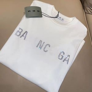 ファッションGサマーH 2023 BB TBカジュアルCD新しいFF vレディースレディースTシャツパリ先進バージョンマンTシャツラインストーンBレター半袖トップセルラグジュアリーガール