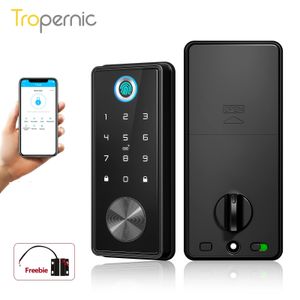 Door Locks Smart Deadbolt Locks Entry Front Door Ttlock Tuya App Wifi Keyless Fingerprint Keypad Digital Bluetooth Lock For Home Apartment 230311