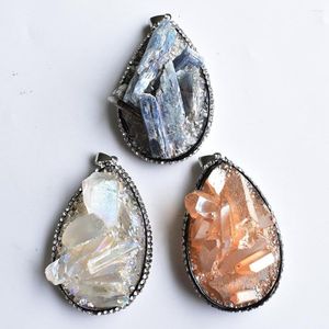 Pendant Necklaces 2023 Fashion Natural Stone Crystal Necklace For Jewelry Making Wholesale 3pcs/lot