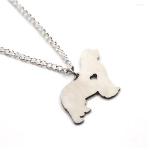 Chains Foundland Dog Necklace Charm Heart Cute Pet I Love Dogs Pendant Bangle Keyring Bookmark