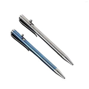 2 peças de caneta de ação de parafuso de luxo liga de titânio compatível com G2 esferográfica retrátil para escritório profissional comercial