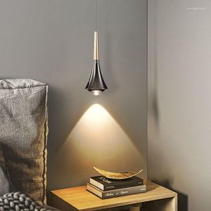 Lampy wiszące nowoczesne światła aluminium regulację sypialni sypialnia łóżka 7W Lampa LED Lampa Lampa Indoor Industrial oświetlenia