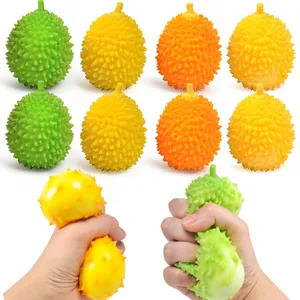 Durian Stress Relief Balls Quadrische Stressbällchen Spielzeug süße Durian Dekompression Entlüftung Spielzeug Angst Erleichterung Druckdruckkugeln für Erwachsene, um Stress zu lindern