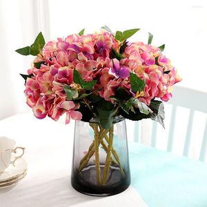 Decorative Flowers Faux Silk Beautiful Artificial Hydrangea 1Pc Fade-resistant Vibrant Color Pography Accessory Flower For Anniversary