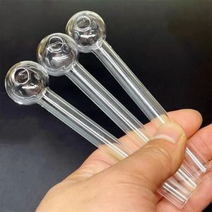 Accessori per fumatori Bruciatore a olio in vetro da 10 cm Tubi per fumatori Bruciatore per tubi Narghilè Cucchiaio Pyrex Tubi a mano per accessori per fumatori Strumento per tabacco Imballaggio sicuro