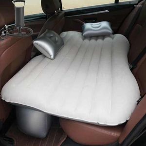 Acessórios para interiores Campo de viagem de carro de carro acampamento de sofá inflável de colchão de ar automotivo Cushion para dormir com bomba com bomba