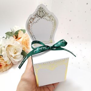 Gift Wrap Personality Simple Wind Wedding Candy Box Creative European Style Chair Shape White Gold Stamping