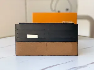 La borsa sottile può essere portata a mano o infilata all'interno di una borsa offre una tasca piatta esterna, due scomparti esterni sei fessure per carte portafogli da donna organizer per borse