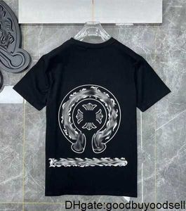 Chhhsummer Maglietta classica da uomo Heart Fashion Ch Balck Lettera di marca di alta qualità Sanskrit Cross Pattern Maglione T-shirt Designer Chromes 3ZJ2