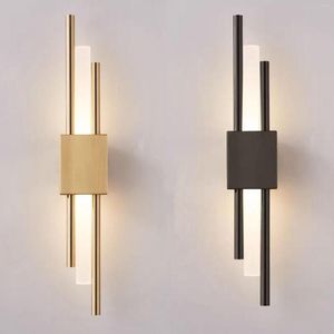 Wandleuchten Moderne LED-Wandleuchte Beleuchtungskörper Schlafzimmerlampe Wohnzimmer Dekoration Nachttisch Luxus Gold Lichter Schwarz Dekor Nordic