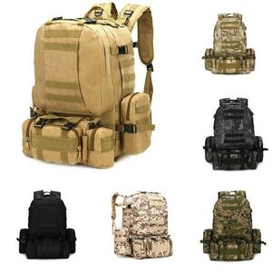 Borsoni Zaini tattici da 50 litri Zaino militare da uomo Trekking Trekking Borsa sportiva da viaggio Arrampicata all'aperto