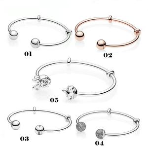 2023 Новое популярное серебро 925 пробы, розовое золото Meteor Fashion Opening Bracelet Подходит для примитивных Pandora DIY Fashion Jewelry Accessories