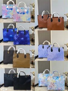 Luxury Womens Tote Bag Brand Designer Women Shopping Bags Woman Handbag Fashion Shoulder Purses Totes Handbags Flower Embossing Printed Graffiti