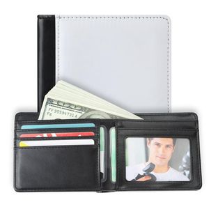 Сумки для хранения кредитных карт Сублимация пустые кошелек компактный кожаный тепло -трансфер.