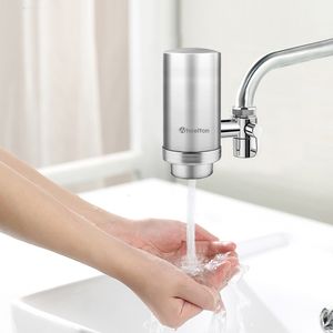 Faucet Water Filters Wheelton Stainless Steel Kitchen Tap Filter Water Purifier Faucet Composite Activated Carbon Household Drinking Filtration Home 230311
