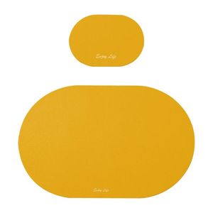 Table Mats & Pads Oval Outdoor Picnic Placemat Mug Coasters Non-Slip Insulated Bowl Mat Tea Coffee Bar Cup Pad Drink Desktop F62A