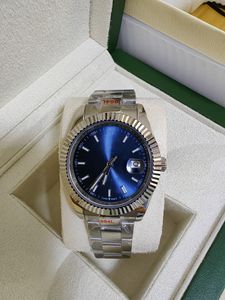 Com a caixa original de 41mm mans woman woman lulury watch datejust date prescreio blue dial asia 2813 movimentos mecânicos automatic han's watches Montre de lux 69