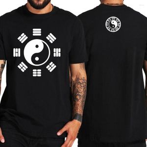 Herren-T-Shirts Tai Chi Shirt für Männer T-Shirt acht Trigramme Taiji Logo Mann Chinesische Tee Trends Mode T-Shirt