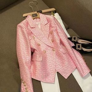 Womens Suits designer Blazers jackets Tide Brand Retro Fashion Presbyopic Maze Series Suit Jacket Lion Double-Breasted Slim Plus Size luxury designer woman jacket