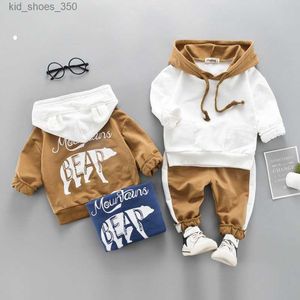 İlkbahar Sonbahar Toddler eşofman Bebek Giyim Setleri Baskı Baskı Çocuk Kızlar Kıyafetleri Çocuklar Pamuk Hoodies Pantolon 2 PC/Set