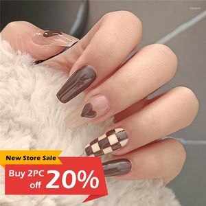 False Nails 24pcs Full Coverage 네일 가짜 패치 매니큐어 패치 프렌치웨어 DIY 아트 도구