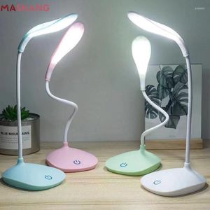 Table Lamps Led Touch Dimmable Lamp Usb Charging 3 Bright Adjust Desktop Portable Study Desk For Reading Office Work Light
