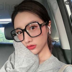 Sunglasses Frames designer Large box black frame anti-blue light small fragrant glasses women's street photo net red eye plain face thin flat 0QYY