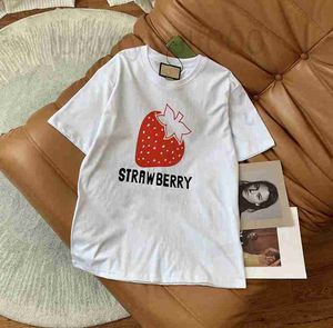 Women's T-Shirt Designer Harajuku Graphic T-shirt Short Sleeve Cute Strawberry Apple Funny Printed Fashion Casual White N2P8