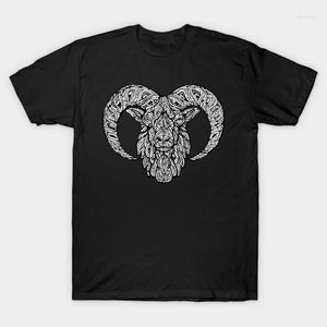 Camisetas masculinas Constellação de moda signo do zodíaco Aries Astrologia T-shirt. Algodão de verão de algodão curto-pescoço o-pescoço de camisa S-3xl