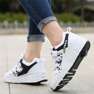 Sneakers Roller Skate Shoes for Kids Boys Girls Adults Wheels with On One Children Boy Girl Tennis 230313