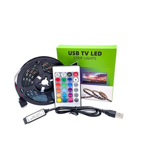 5050 RGB Pasek LED 16,4 stóp 30LLDS/M 150 LED Zmiana kolorów światła Nieprzepuszczalna elastyczna dekoracja oświetlenia liny (Black PCB) Crestech168