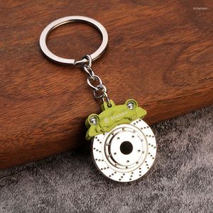 Keychains Car Keychain Multi-Color For Keys Metal Wheel Brake Disc Key Ring Holder Auto Keyrings Motorcycle Chain Pendant Gift