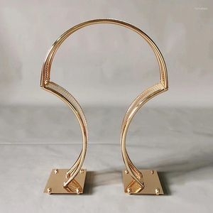 Party Decoration 2023 Style Gold Arch Stand Road Lead Wedding Table Centerpiece Flower Rack för evenemang